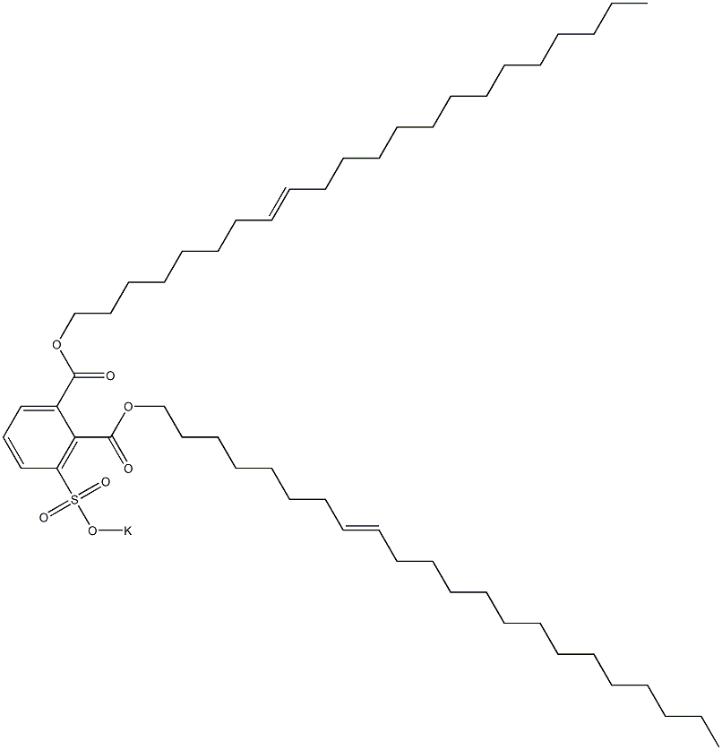 3-(Potassiosulfo)phthalic acid di(8-docosenyl) ester Struktur