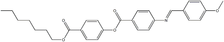 4-[4-(4-Methoxybenzylideneamino)benzoyloxy]benzoic acid heptyl ester Struktur