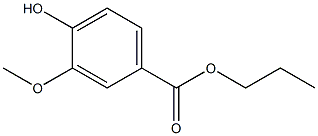 3-Methoxy-4-hydroxybenzoic acid propyl ester Struktur