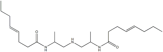 N,N'-[Iminobis(1-methyl-2,1-ethanediyl)]bis(4-octenamide) Struktur