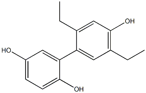 2',5'-Diethyl-1,1'-biphenyl-2,4',5-triol Struktur