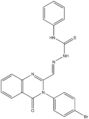 3-(4-Bromophenyl)-2-[[[phenylamino]thiocarbonylamino]iminomethyl]quinazolin-4(3H)-one Struktur