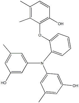 N,N-Bis(3-hydroxy-5-methylphenyl)-2-(6-hydroxy-2,3-dimethylphenoxy)benzenamine Struktur