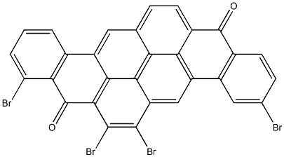 3,6,7,9-Tetrabromo-8,16-pyranthrenedione Struktur