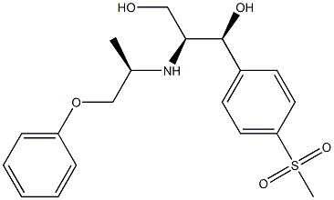 (1S,2S)-1-[4-(Methylsulfonyl)phenyl]-2-[[(R)-2-phenoxy-1-methylethyl]amino]propane-1,3-diol Struktur