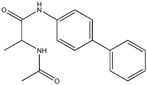 N-(4-Biphenylyl)-2-(acetylamino)propanamide Struktur