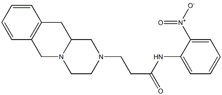 1,3,4,6,11,11a-Hexahydro-N-(2-nitrophenyl)-2H-pyrazino[1,2-b]isoquinoline-2-propanamide Struktur