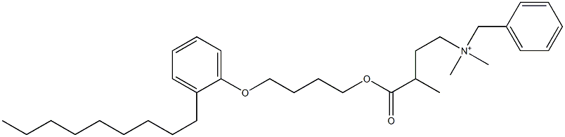 N,N-Dimethyl-N-benzyl-N-[3-[[4-(2-nonylphenyloxy)butyl]oxycarbonyl]butyl]aminium Struktur