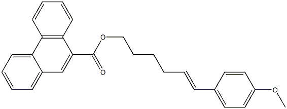 Phenanthrene-9-carboxylic acid (E)-6-(4-methoxyphenyl)5-hexenyl ester Struktur