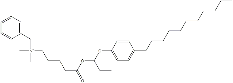 N,N-Dimethyl-N-benzyl-N-[4-[[1-(4-undecylphenyloxy)propyl]oxycarbonyl]butyl]aminium Struktur