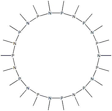 Docosamethyl-1,3,5,7,9,11,13,15,17,19,21-undecaaza-2,4,6,8,10,12,14,16,18,20,22-undecaphosphacyclodocosane Struktur