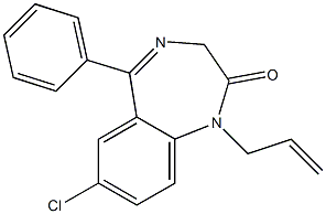 1-Allyl-5-phenyl-7-chloro-1H-1,4-benzodiazepine-2(3H)-one Struktur