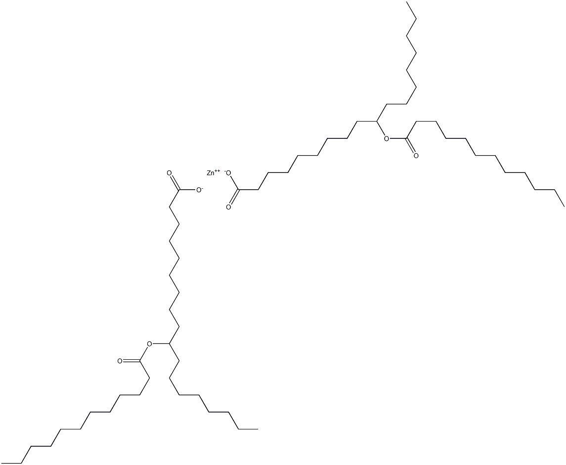 Bis(10-dodecanoyloxystearic acid)zinc salt Struktur