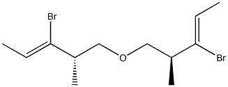 (-)-[(S,Z)-2-Bromo-1-methyl-2-butenyl]methyl ether Struktur