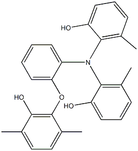 N,N-Bis(2-hydroxy-6-methylphenyl)-2-(6-hydroxy-2,5-dimethylphenoxy)benzenamine Struktur