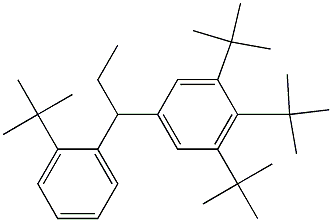 1-(3,4,5-Tri-tert-butylphenyl)-1-(2-tert-butylphenyl)propane Struktur