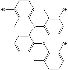 N,N-Bis(3-hydroxy-2-methylphenyl)-2-(2-hydroxy-6-methylphenoxy)benzenamine Struktur