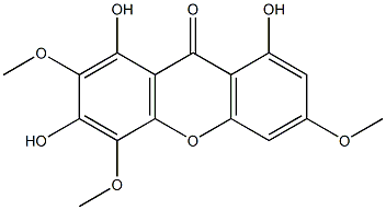 1,6,8-Trihydroxy-3,5,7-trimethoxyxanthone Struktur