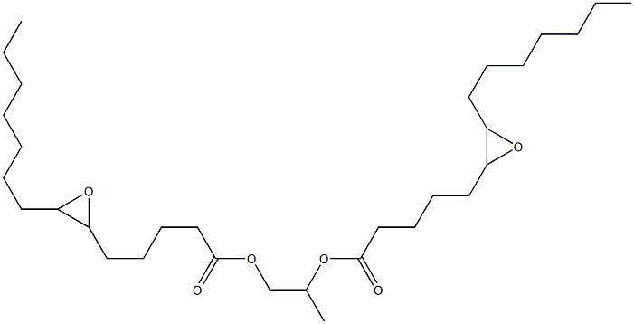 Bis(6,7-epoxytetradecanoic acid)1,2-propanediyl ester Struktur