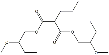 Propylmalonic acid bis(2-methoxybutyl) ester Struktur