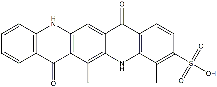 5,7,12,14-Tetrahydro-4,6-dimethyl-7,14-dioxoquino[2,3-b]acridine-3-sulfonic acid Struktur