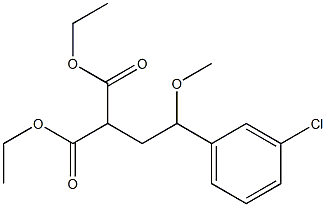 2-[2-Methoxy-2-(m-chlorophenyl)ethyl]malonic acid diethyl ester Struktur