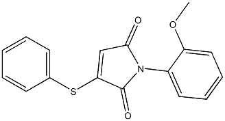 3-Phenylthio-1-(2-methoxyphenyl)-1H-pyrrole-2,5-dione Struktur