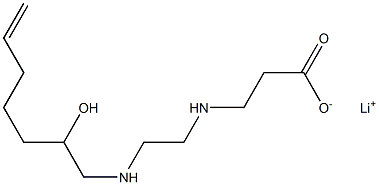 3-[N-[2-[N-(2-Hydroxy-6-heptenyl)amino]ethyl]amino]propionic acid lithium salt Struktur