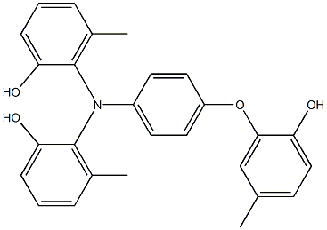 N,N-Bis(2-hydroxy-6-methylphenyl)-4-(2-hydroxy-5-methylphenoxy)benzenamine Struktur