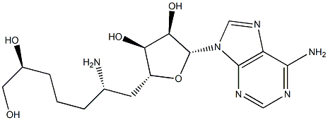 (2S,6S)-6-Amino-6-(5'-adenosyl)hexane-1,2-diol Struktur