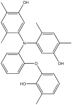 N,N-Bis(5-hydroxy-2,4-dimethylphenyl)-2-(2-hydroxy-3-methylphenoxy)benzenamine Struktur