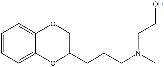 2-[N-[3-(1,4-Benzodioxan-2-yl)propyl]-N-methylamino]ethanol Struktur