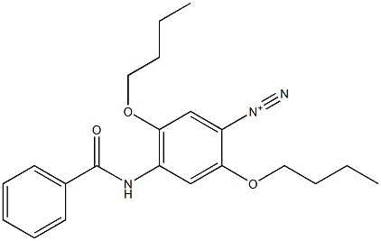 4-(Benzoylamino)-2,5-dibutoxybenzenediazonium Struktur