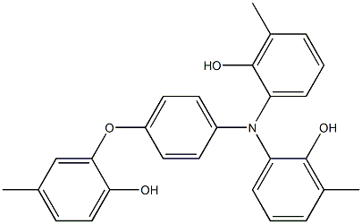 N,N-Bis(2-hydroxy-3-methylphenyl)-4-(2-hydroxy-5-methylphenoxy)benzenamine Struktur