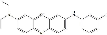 3-(Diethylamino)-7-[(3-methylphenyl)amino]phenoxazin-5-ium Struktur