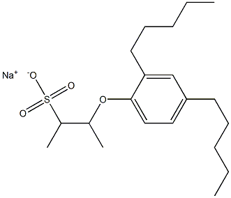 3-(2,4-Dipentylphenoxy)butane-2-sulfonic acid sodium salt Structure