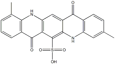 5,7,12,14-Tetrahydro-3,11-dimethyl-7,14-dioxoquino[2,3-b]acridine-6-sulfonic acid Struktur