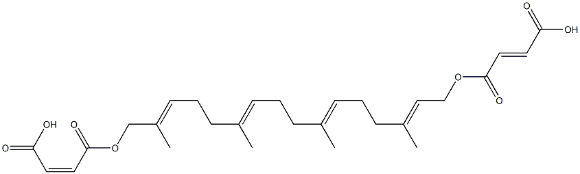 4,4'-[(2E,6E,10E,14E)-3,7,11,15-Tetramethyl-2,6,10,14-hexadecatetrene-1,16-diyl]bisoxybis[(2Z)-4-oxo-2-butenoic acid] Struktur