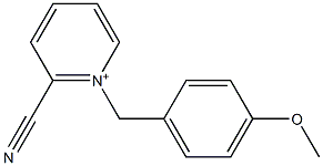 1-(4-Methoxybenzyl)-2-cyanopyridinium Struktur