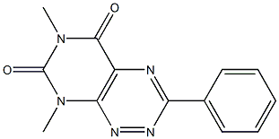 3-Phenyl-6,8-dimethylpyrimido[5,4-e][1,2,4]triazine-5,7(6H,8H)-dione Struktur