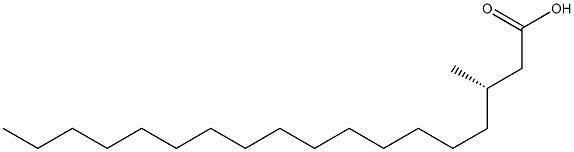 [S,(-)]-3-Methylstearic acid Struktur