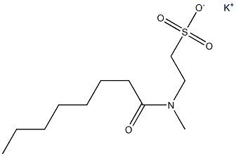 N-Capryloyl-N-methyltaurine potassium salt Struktur