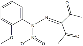 3-[2-Nitro-2-(2-methoxyphenyl)hydrazono]pentane-2,4-dione Struktur