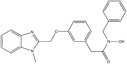 [3-(1-Methyl-1H-benzimidazol-2-ylmethoxy)phenyl]acetohydroxamic acid benzyl ester Struktur