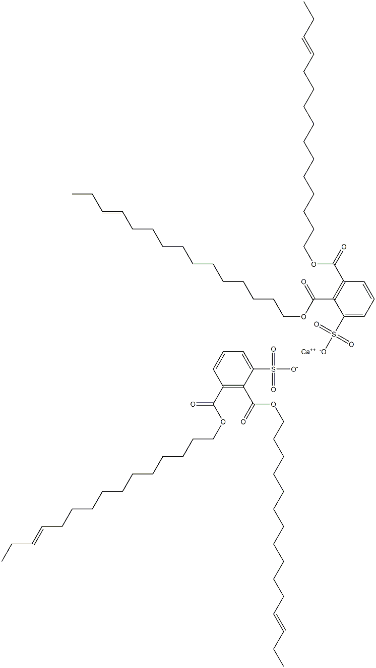 Bis[2,3-di(12-pentadecenyloxycarbonyl)benzenesulfonic acid]calcium salt Struktur