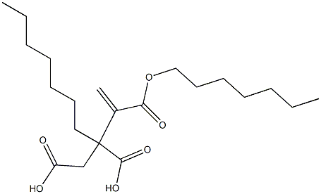 3-Butene-1,2,3-tricarboxylic acid 2,3-diheptyl ester Struktur