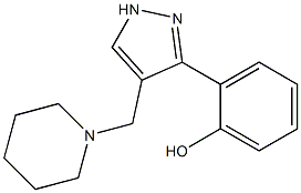 2-[4-[Piperidinomethyl]-1H-pyrazol-3-yl]phenol Struktur