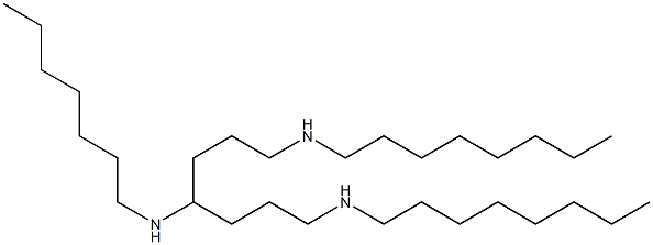 N,N''-Dioctyl-N'-heptylheptane-1,4,7-triamine Struktur