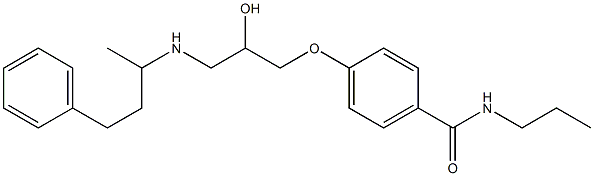 1-[4-[Propylcarbamoyl]phenoxy]-3-[(1-methyl-3-phenylpropyl)amino]-2-propanol Struktur