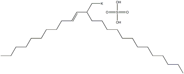 Sulfuric acid 2-(1-undecenyl)pentadecyl=potassium ester salt Struktur